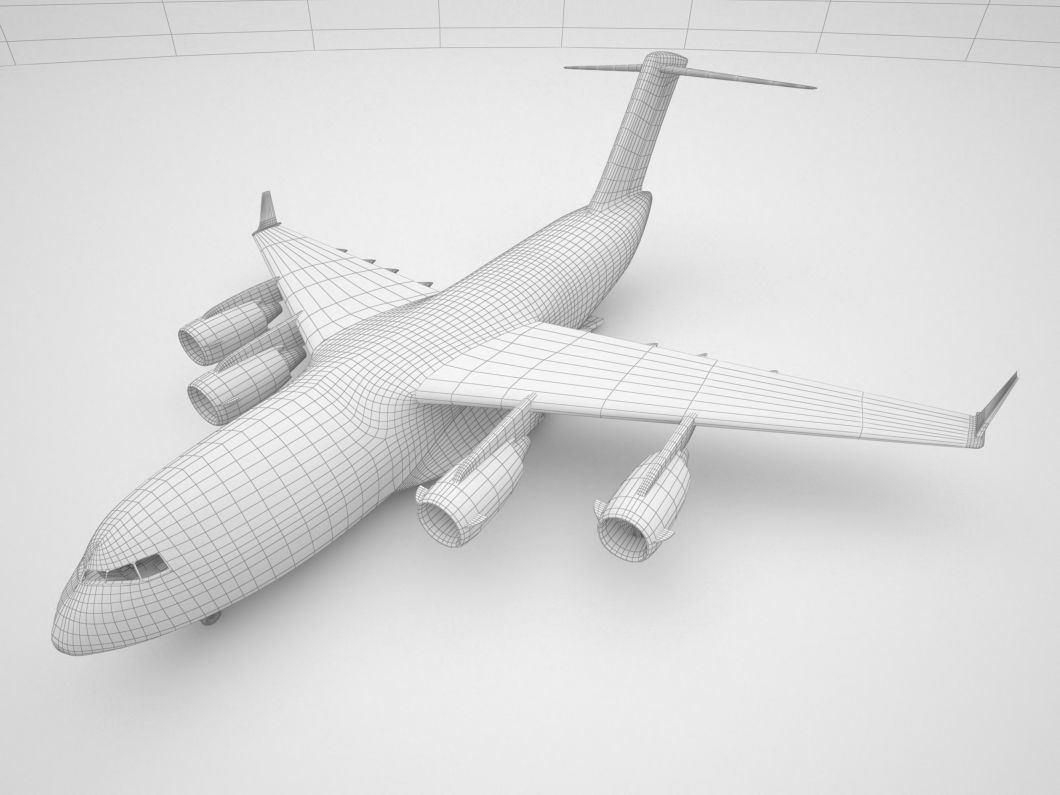 Boeing C-17 Globemaster III Low-poly 3D model_10