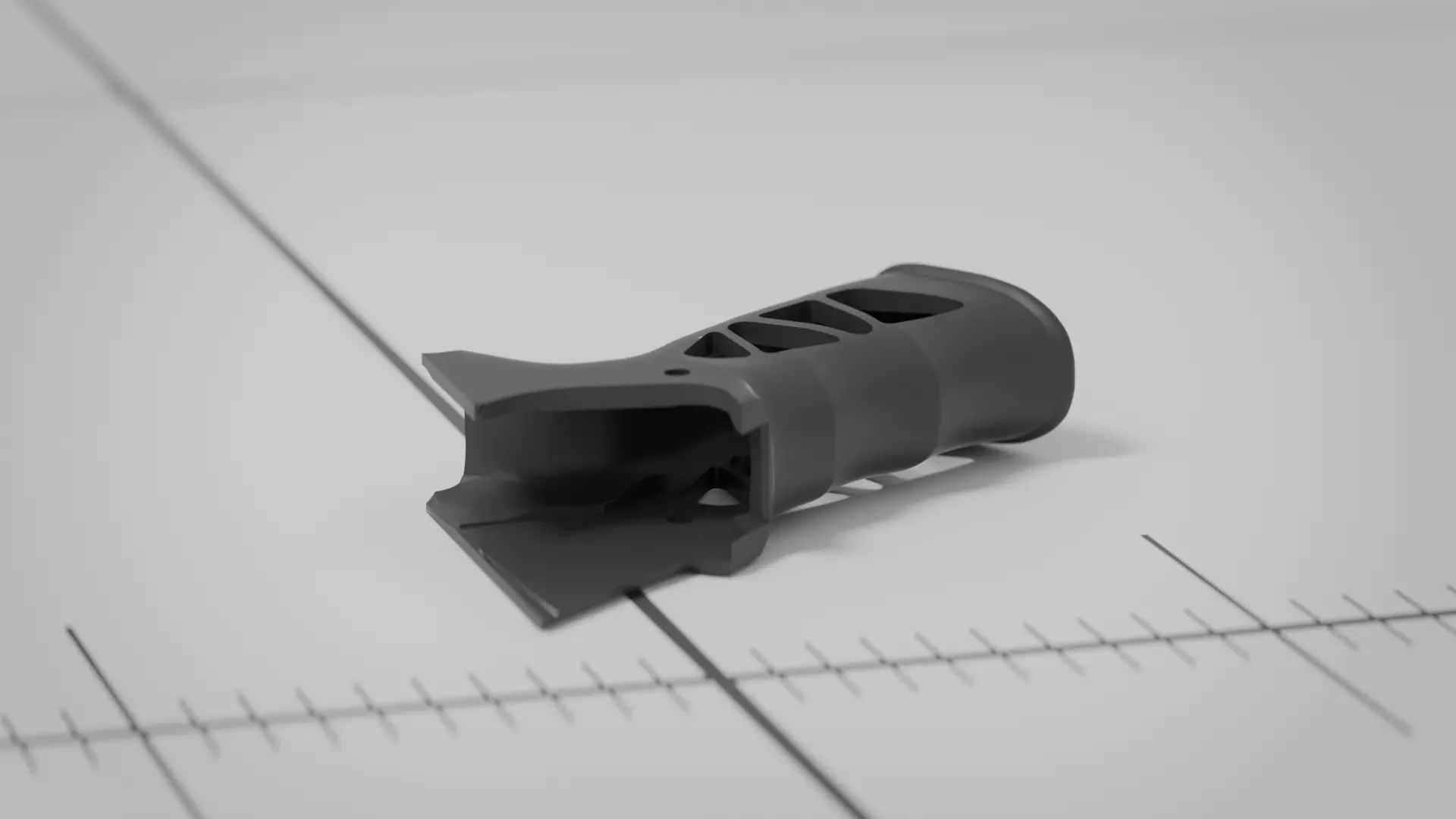 Ergonomic Lightweight Tactical Grip - 3D Printable STL 3D print model