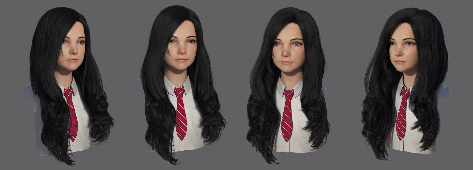 Zbrush maya 3d basemesh of girl 3D model_1