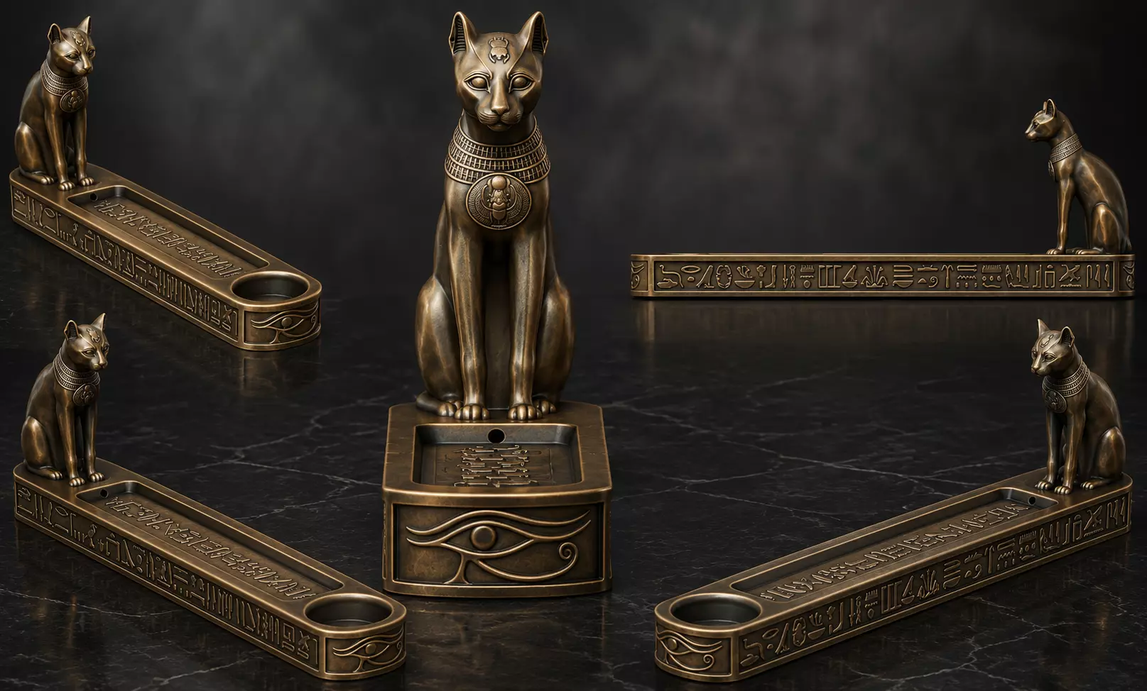 Bastet Cat Goddess Egyptian Pharaonic Incense Burner 3D print model