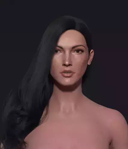 Zbrush maya 3d basemesh basemodel of girl body painting Low-poly 3D model