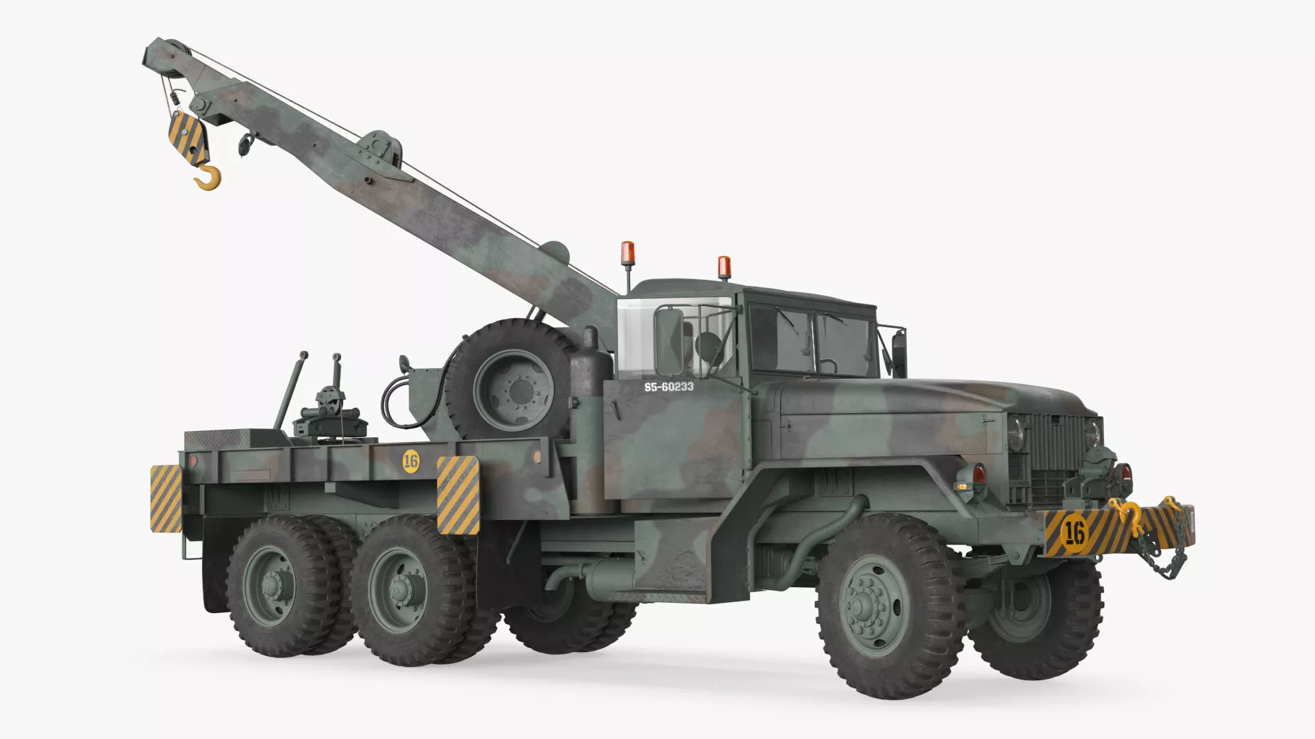 M62 Wrecker Recovery Vehicle Camouflage Rigged 3D model