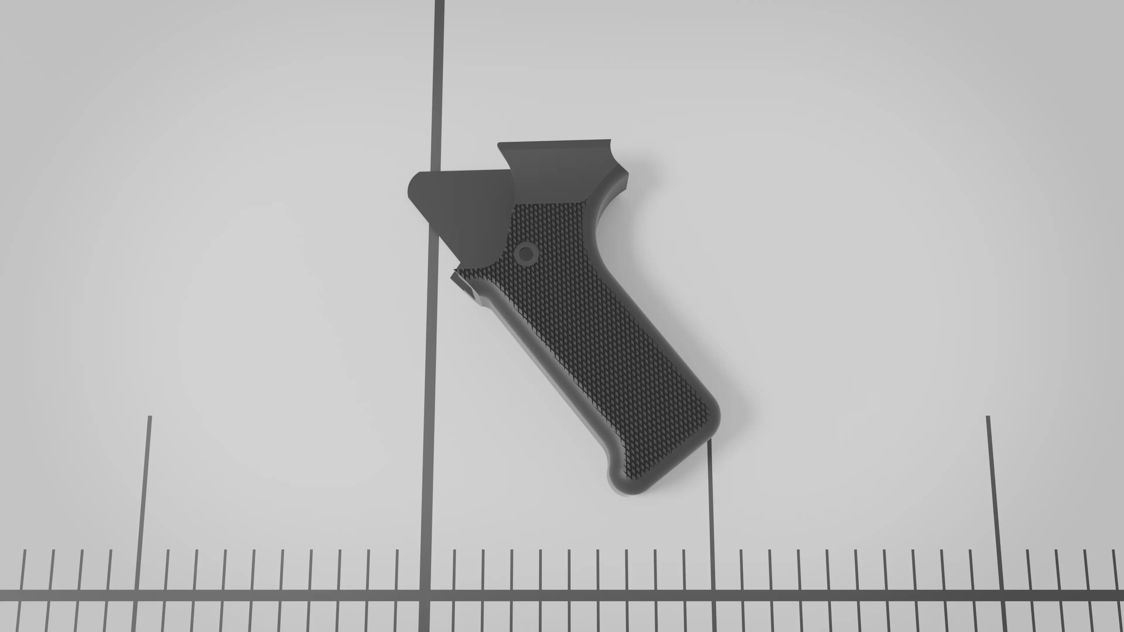 Ergonomic Textured Handle - 3D Printable STL 3D print model