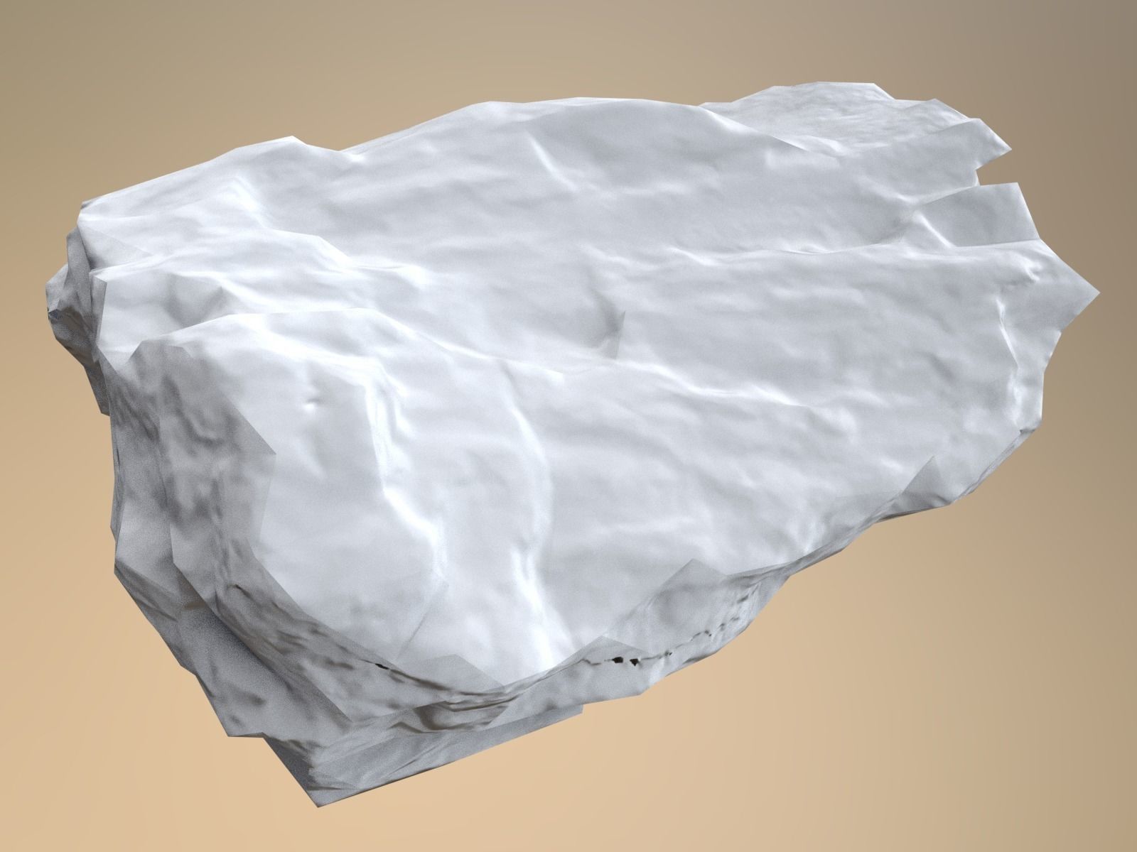 Yellow Rock Low-poly 3D model_7