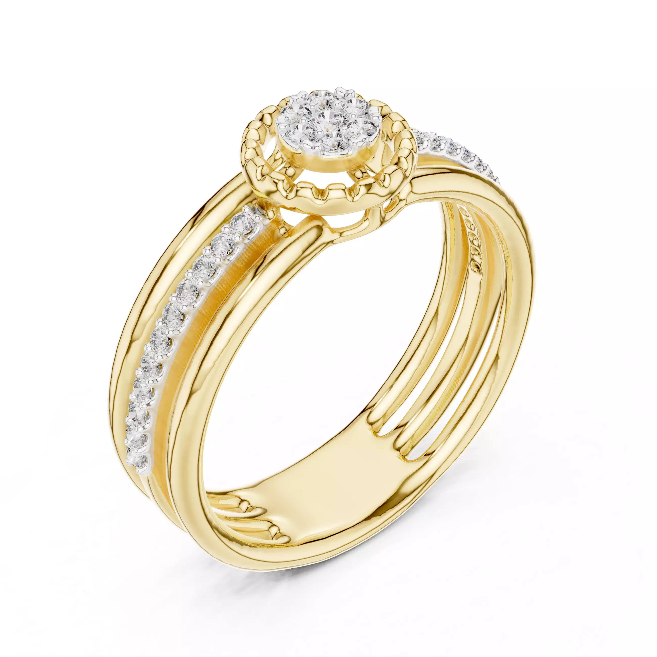 Women Ring Render 3dm STL Details 3D print model