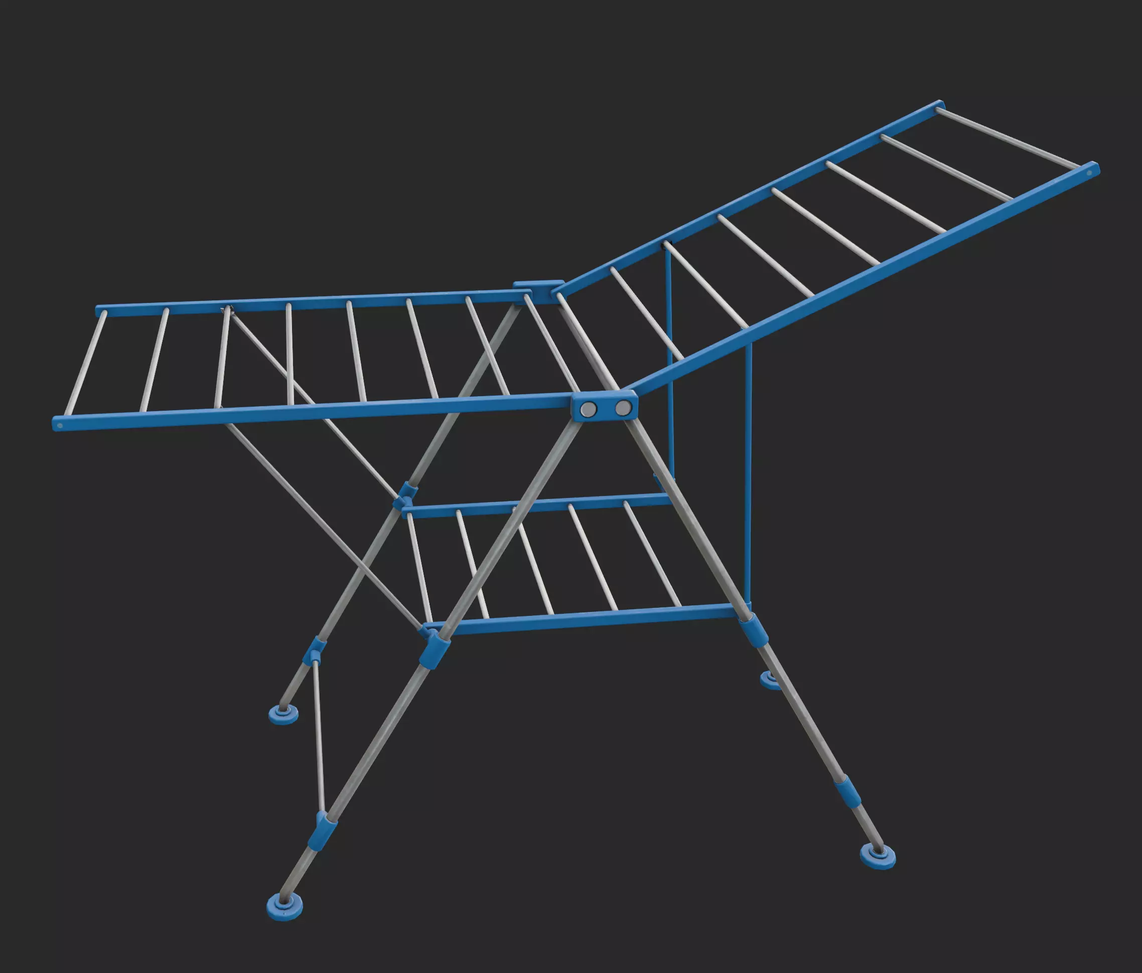 Modern Foldable Clothes Drying Rack PBR Low-poly 3D model