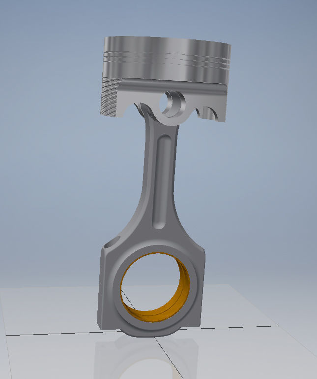 Car Engine Piston 3D print model_1