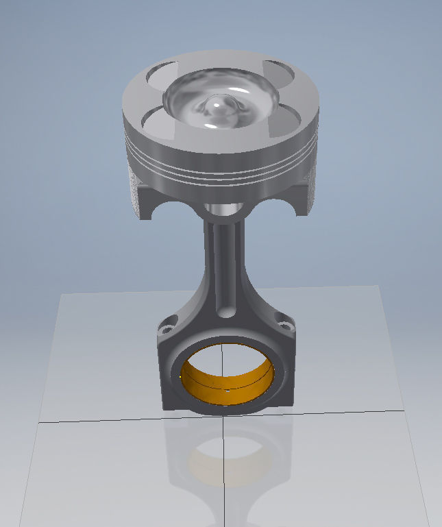 Car Engine Piston 3D print model_3
