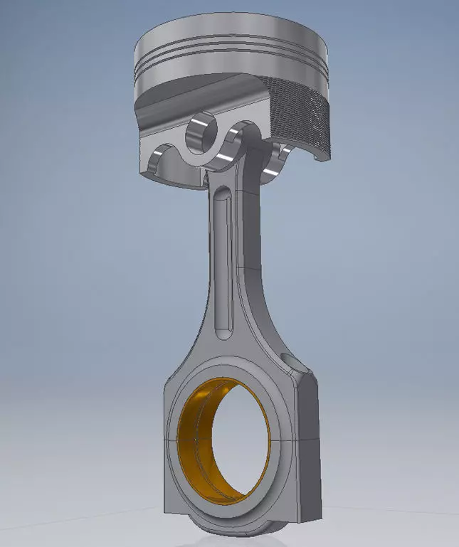 Car Engine Piston 3D print model_0