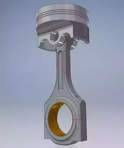 Car Engine Piston 3D print model