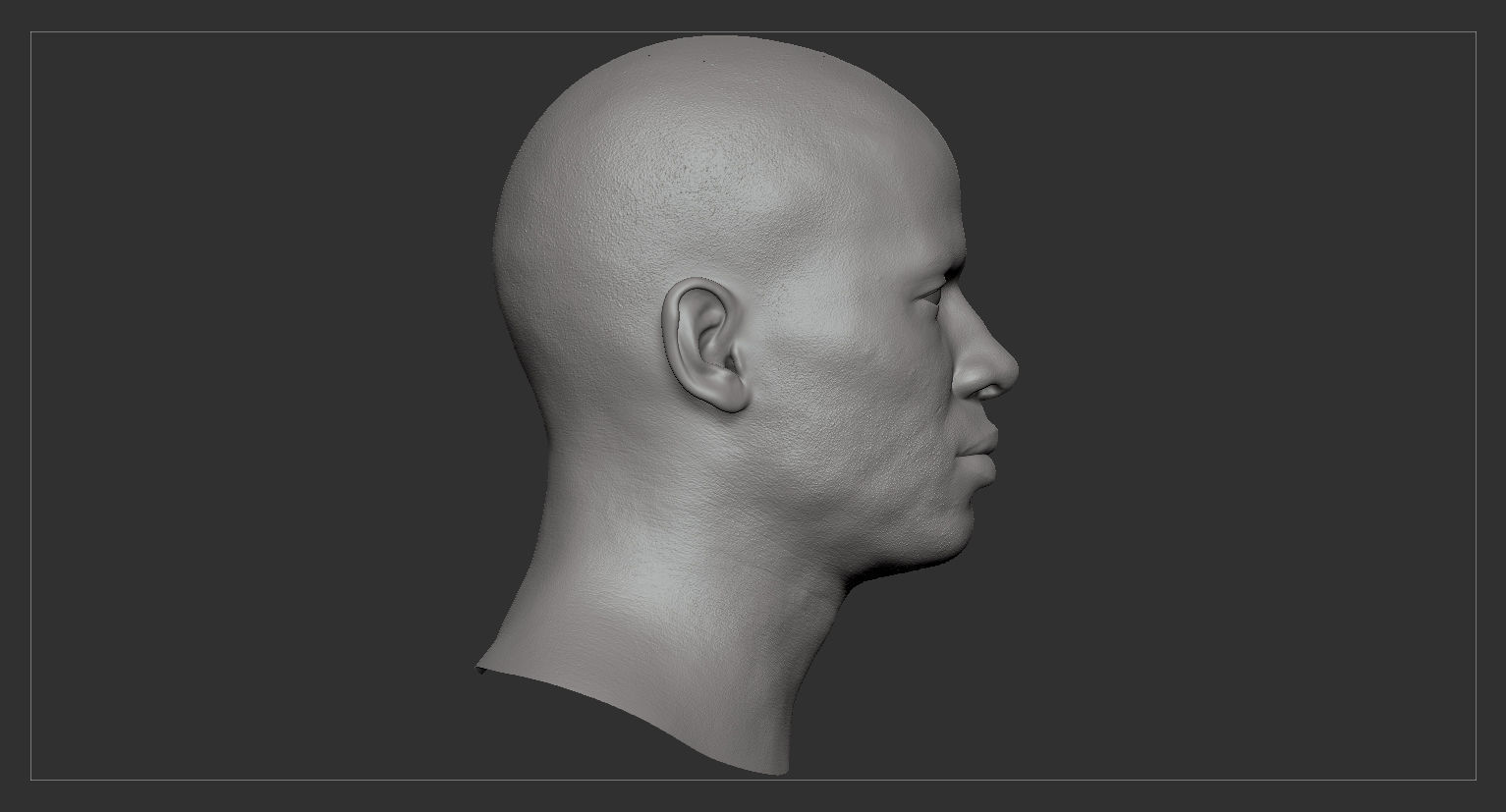 Average Black Male Head Low-poly 3D model_24