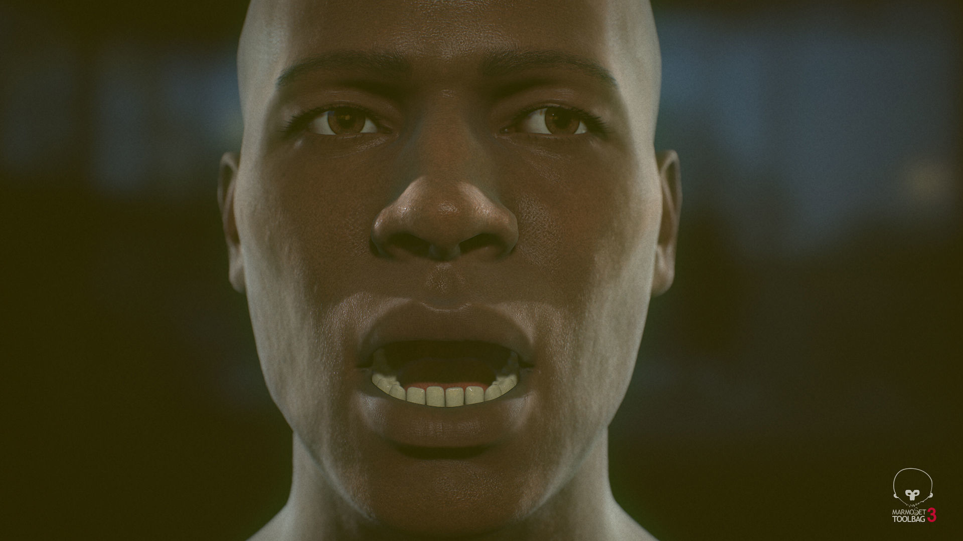 Average Black Male Head Low-poly 3D model_11