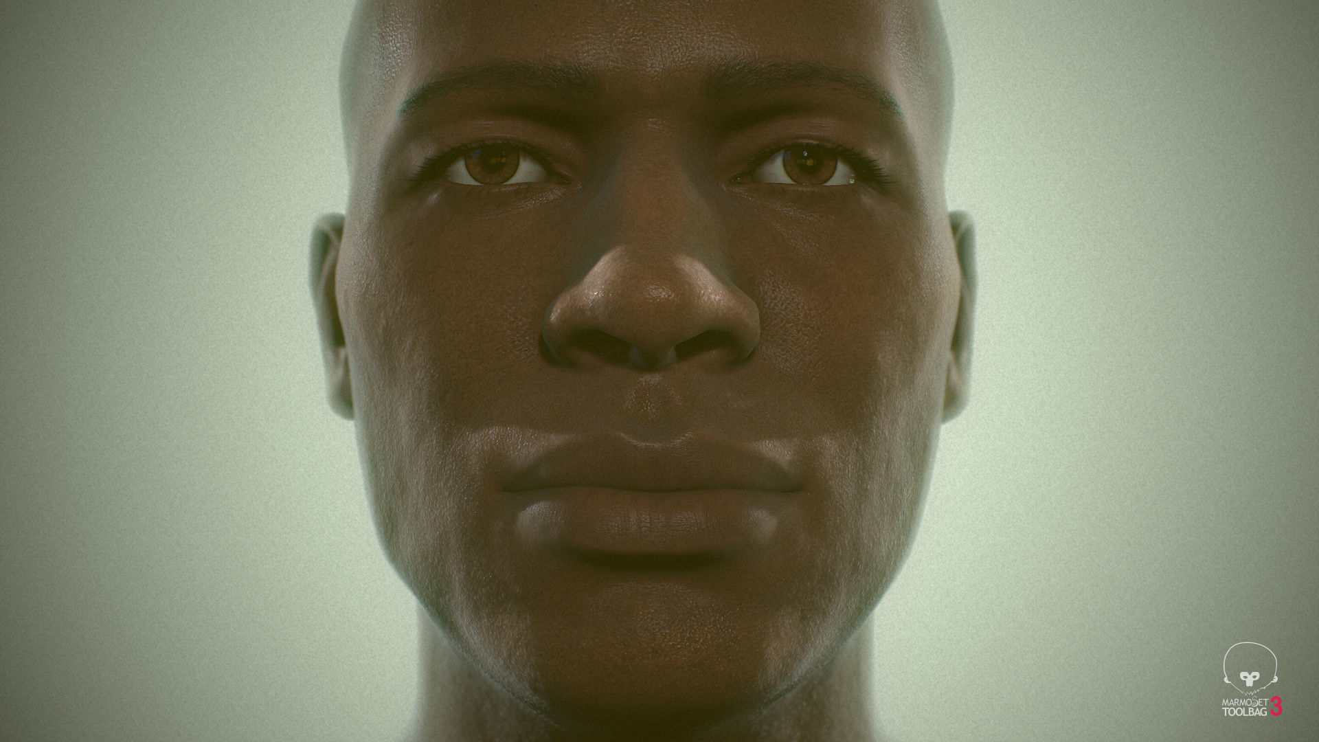Average Black Male Head Low-poly 3D model_12