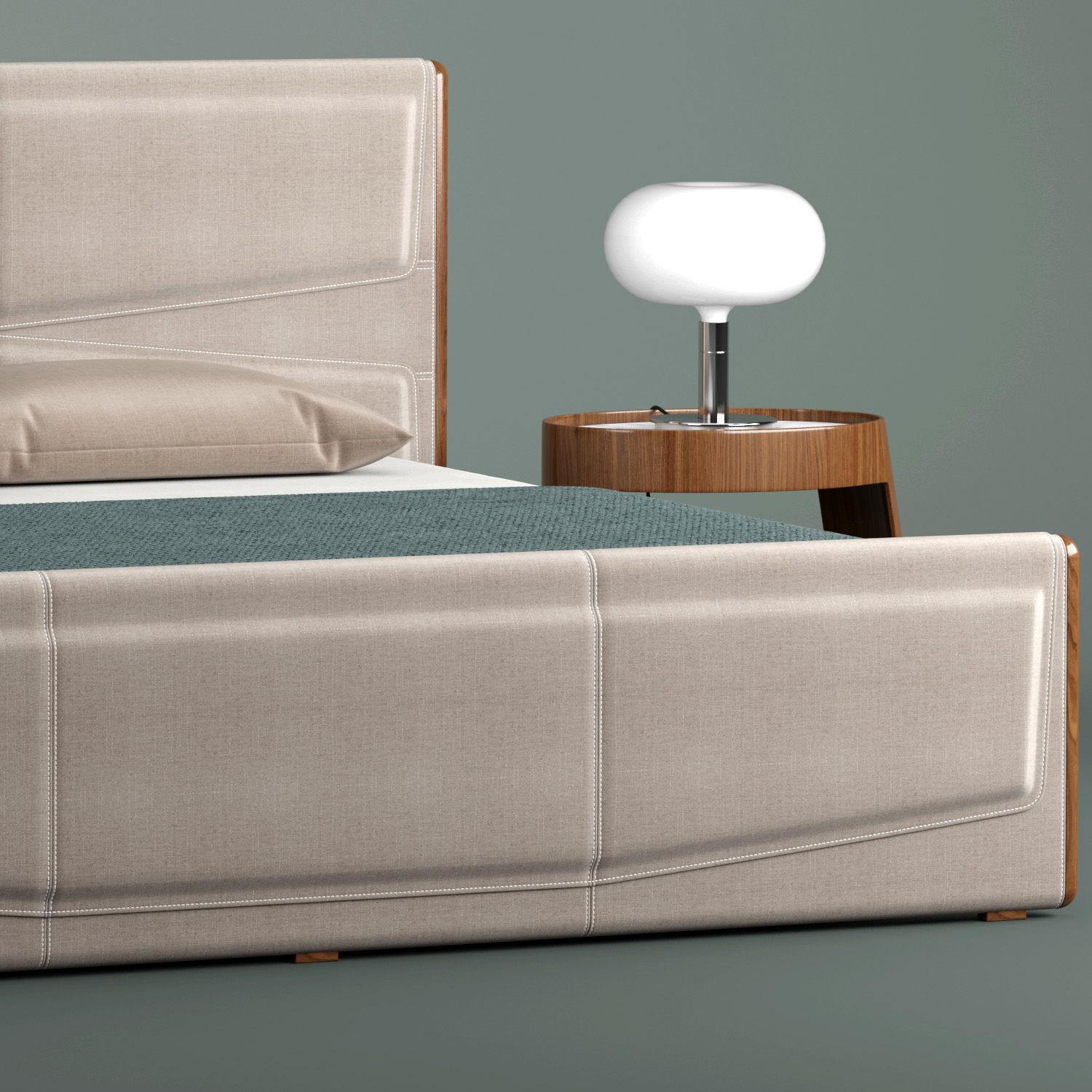Giorgetti pochette beds  fabric 3D model_2