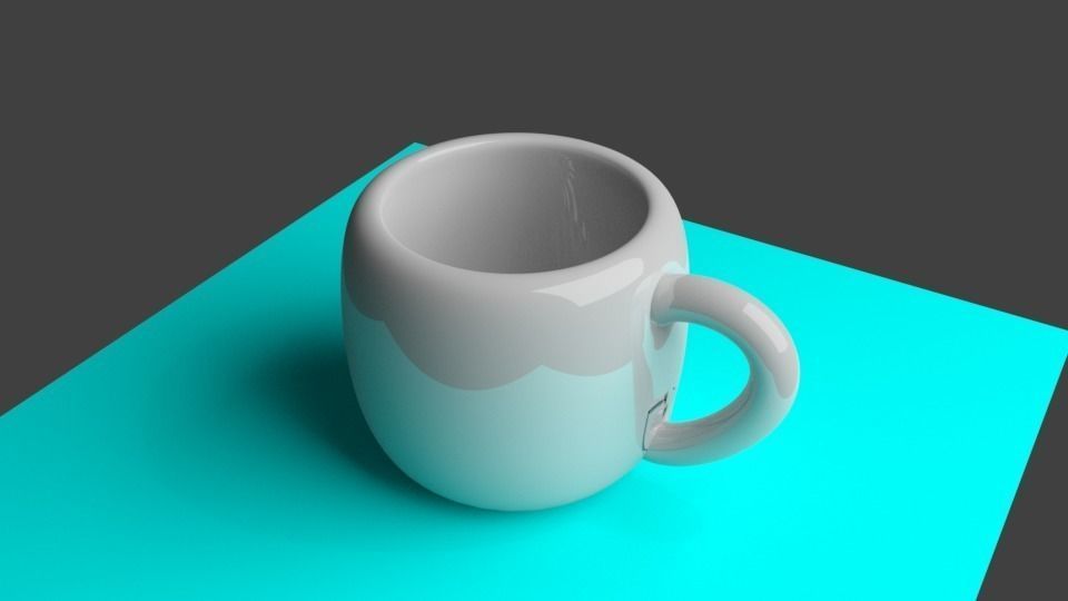 Simple 3D Coffee Cup Low-poly 3D model_0