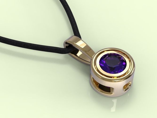Pendant 1 stone 4 mm 3D print model
