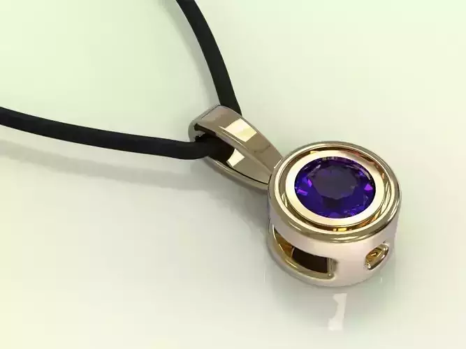 Pendant 1 stone 4 mm