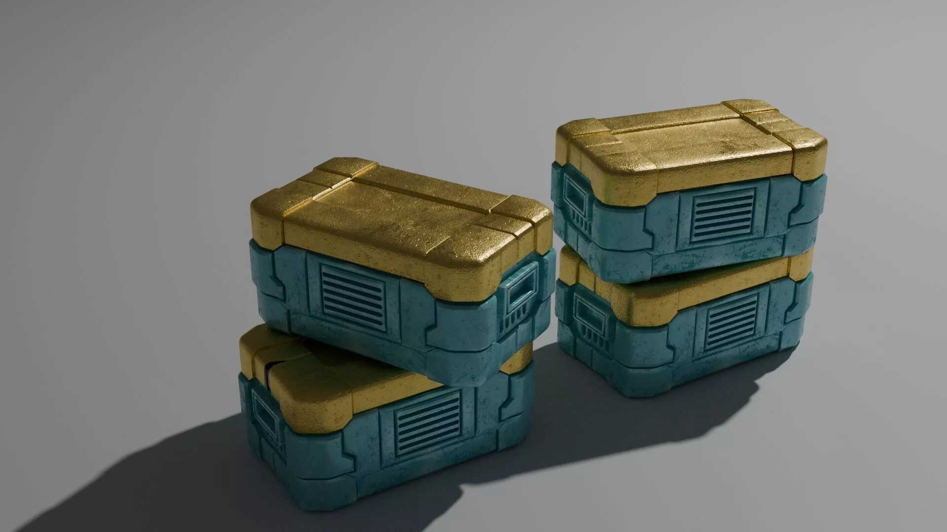 Cyberpunk Crate Box 3D model