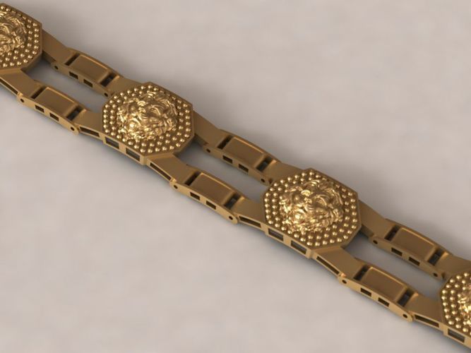  Bracelet with lion 3D print model