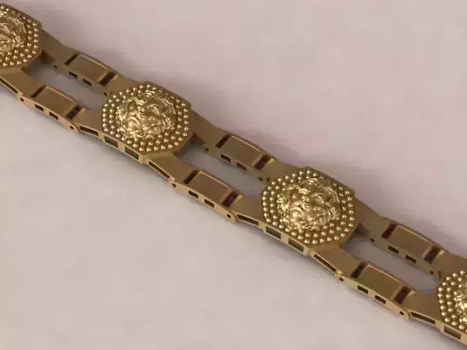  Bracelet with lion 3D print model