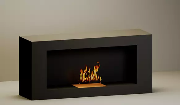 Modern Minimalist Bio Ethanol Fireplace Free low-poly 3D model