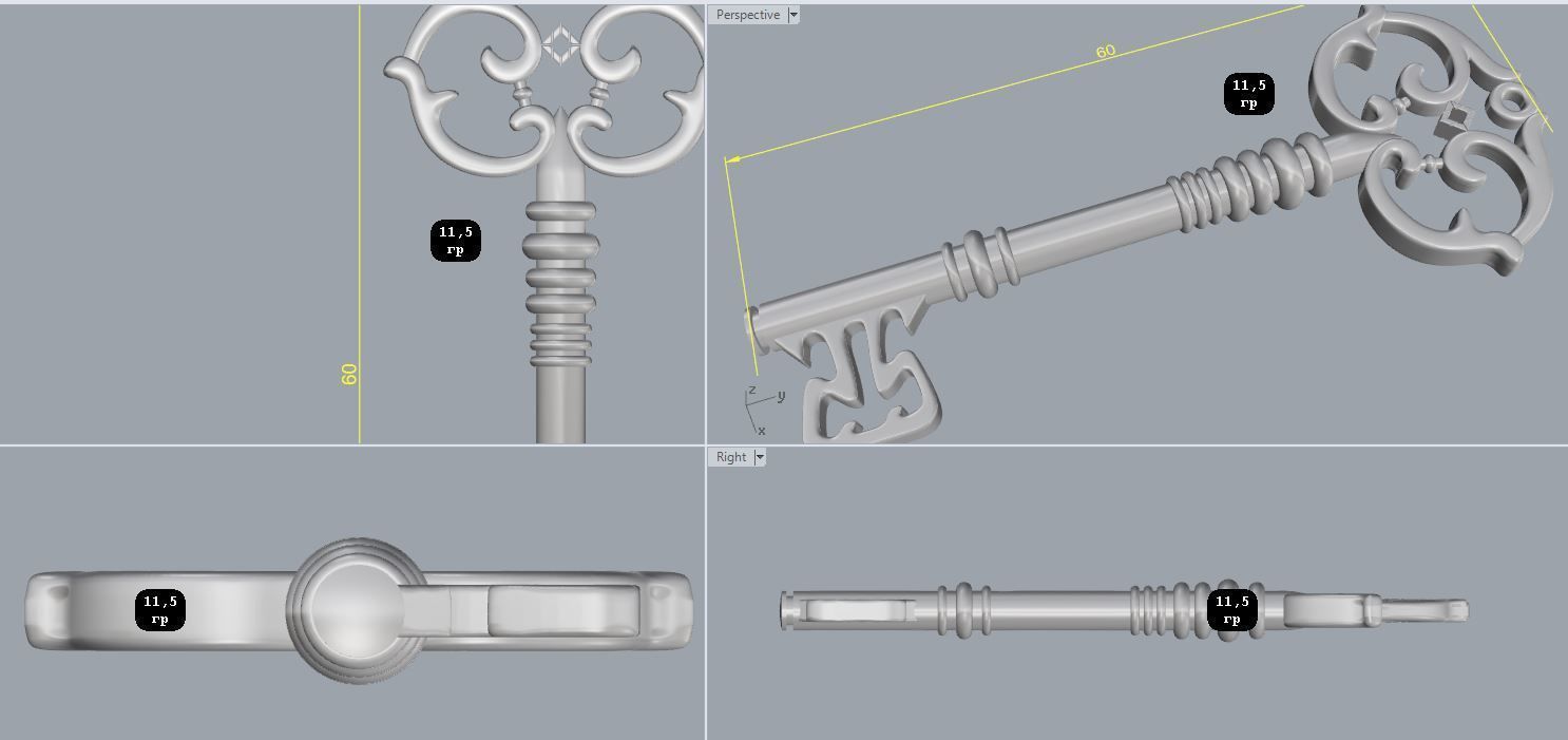  Pendant key 3D print model_1