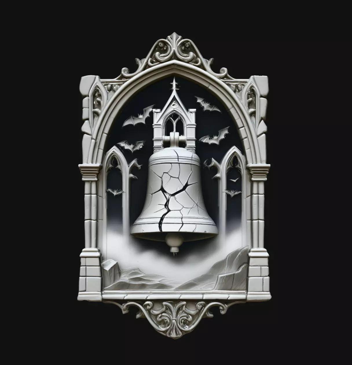 Gothic Bell Cathedral Arch Pendant Jewelry Model 3D print model