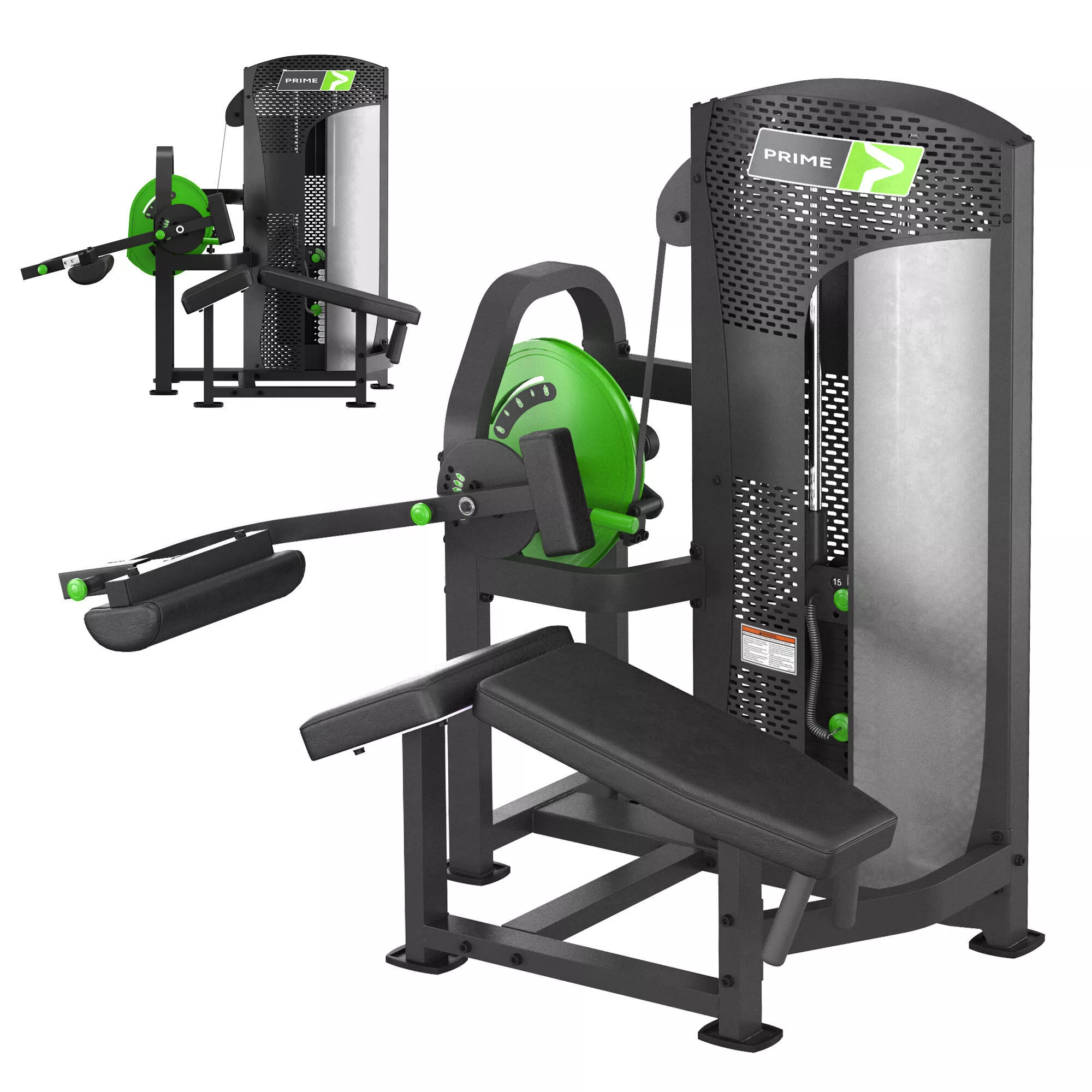 Prime HYBRID Prone Leg Curl 3D model