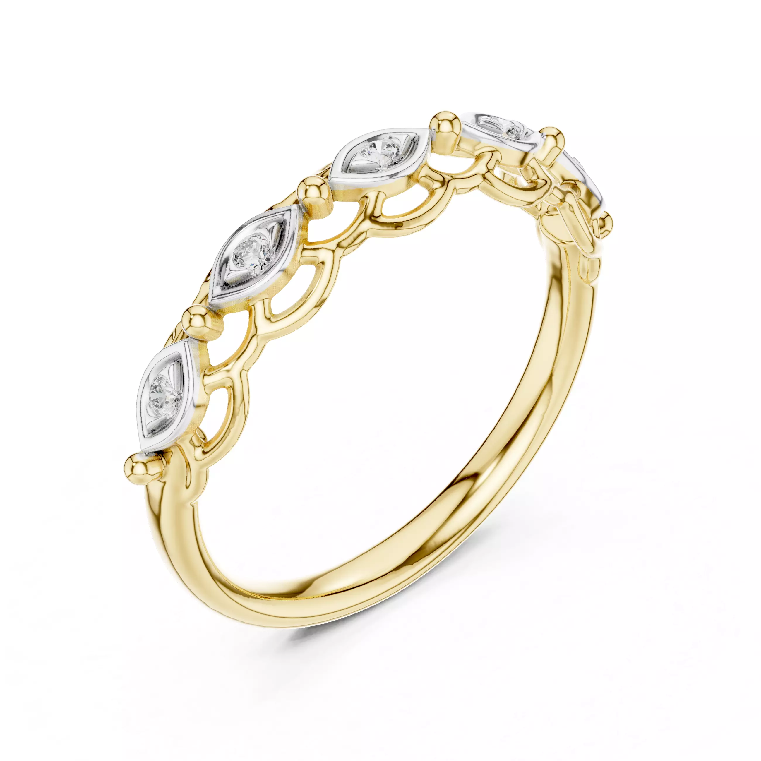 Women Ring Render 3dm STL MP4 Details 3D print model