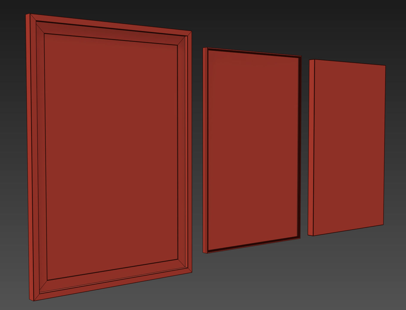 JUNIQE Tropical Set-02 Framed Low-poly 3D model_4