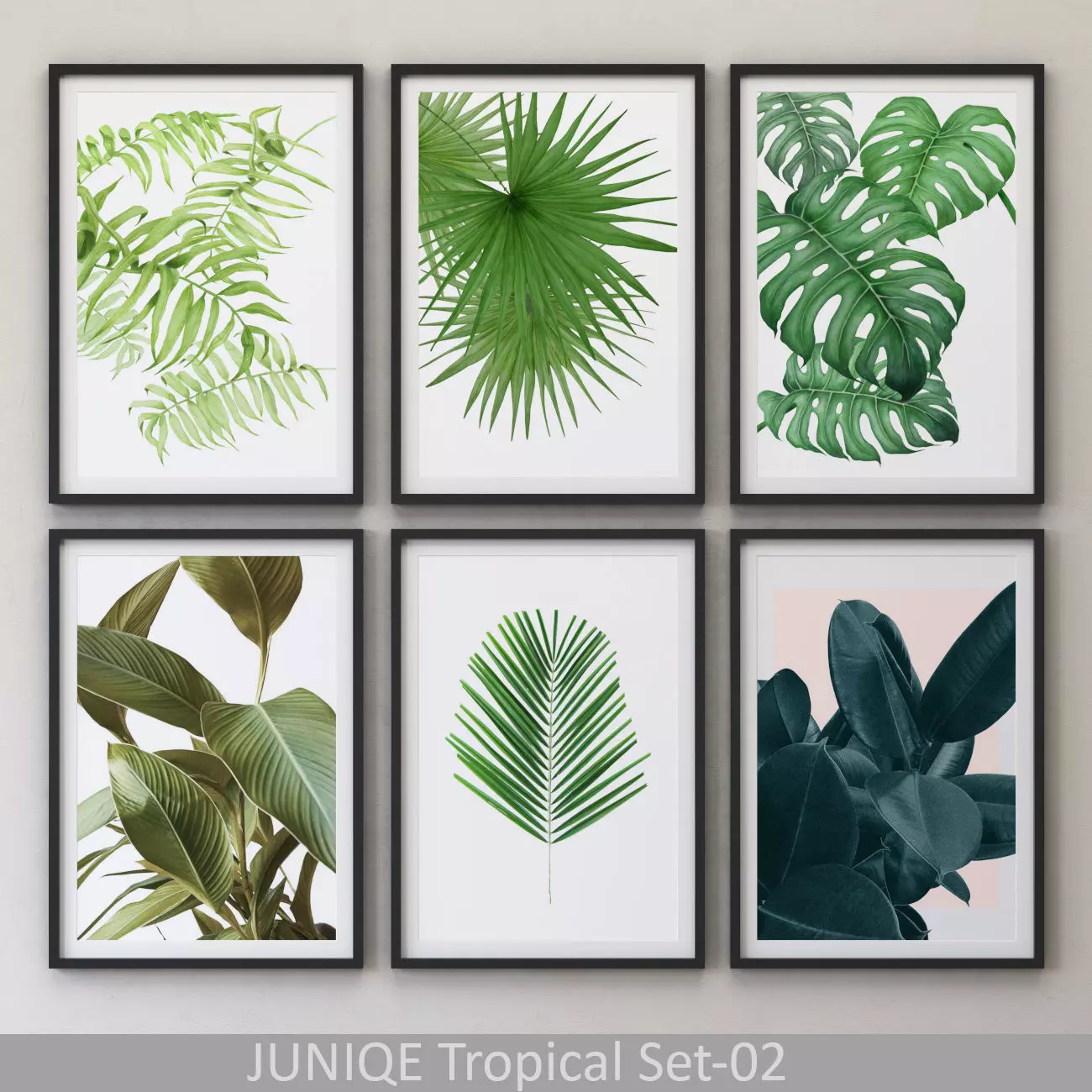 JUNIQE Tropical Set-02 Framed Low-poly 3D model_0