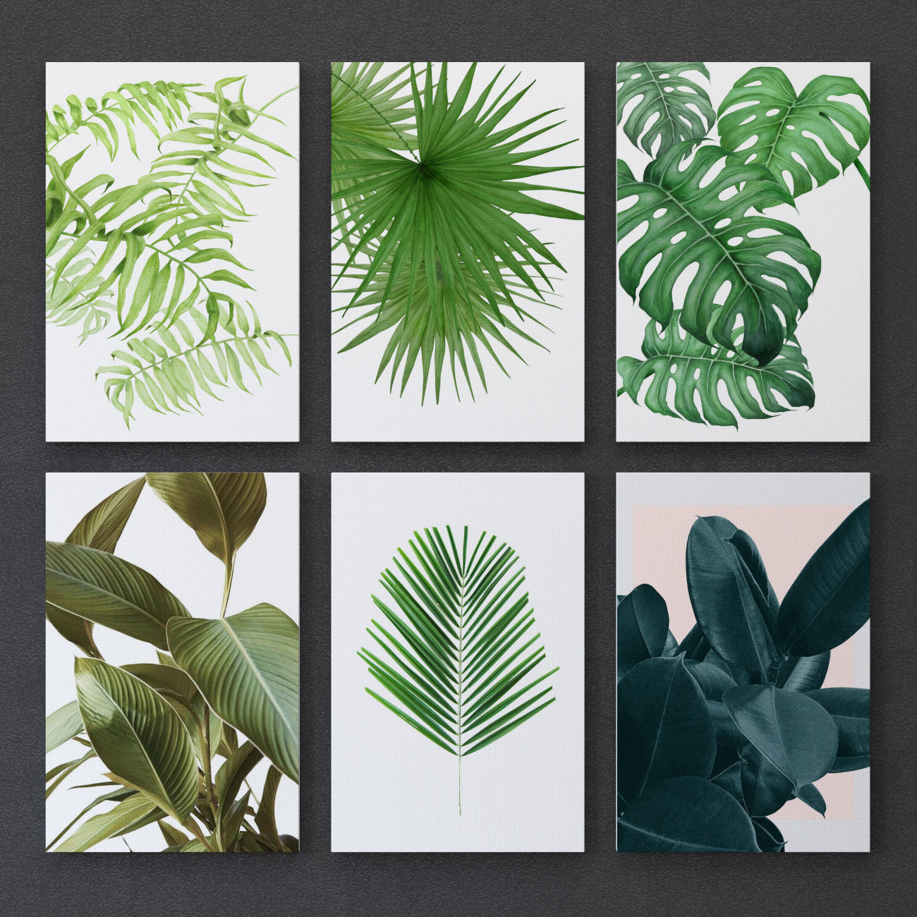 JUNIQE Tropical Set-02 Framed Low-poly 3D model_2