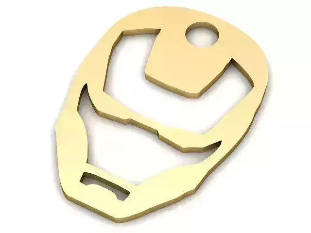 Pendant gold iron man bottle opener