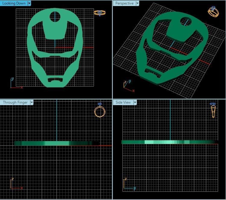 Pendant gold iron man bottle opener 3D print model_2