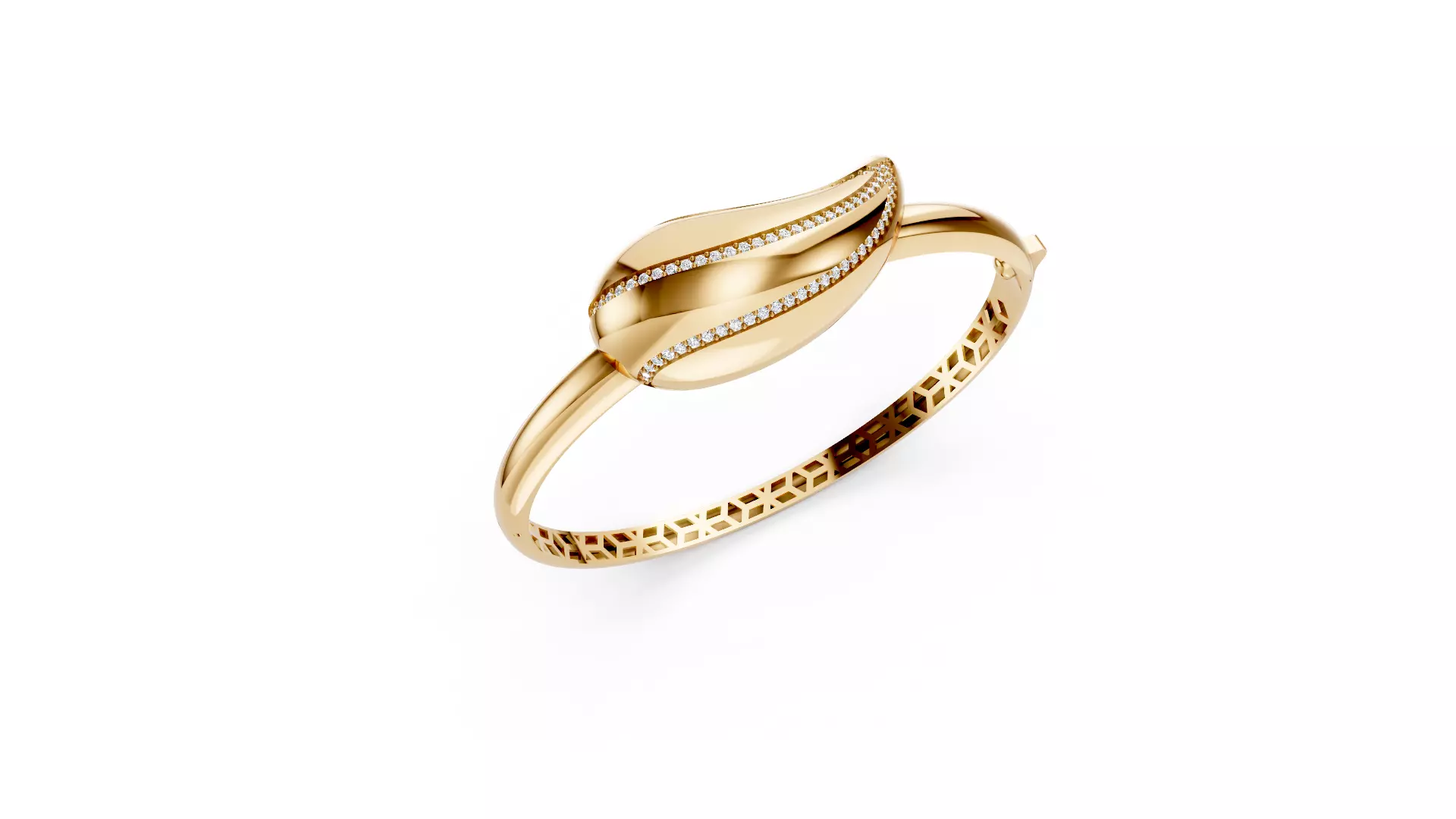 Orbital Drop Leaf Bangle - Luxury Collection 010 3D print model