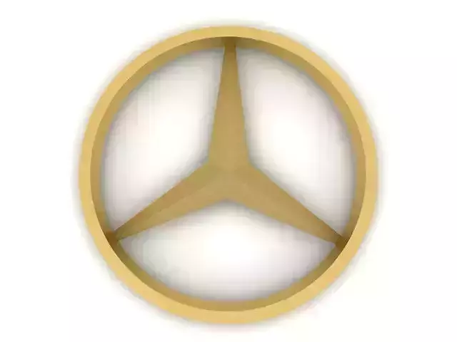 Pendant golden mercedes logo