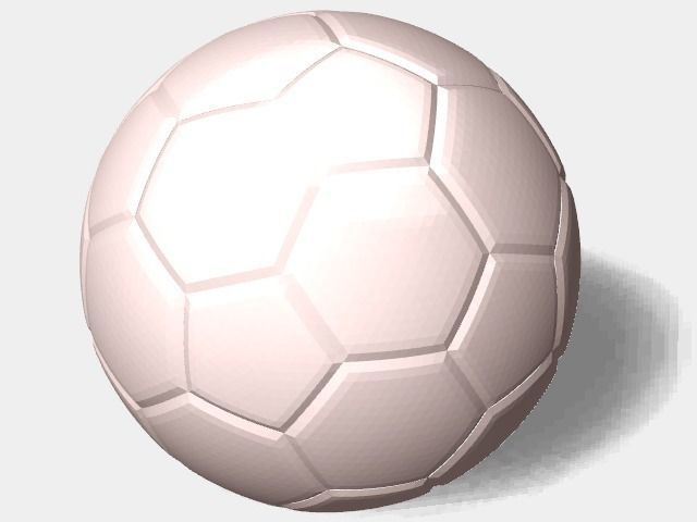 Pendant soccer ball 3D print model_1