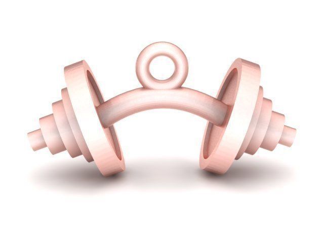 Pendant gold cufflink 3D print model_1