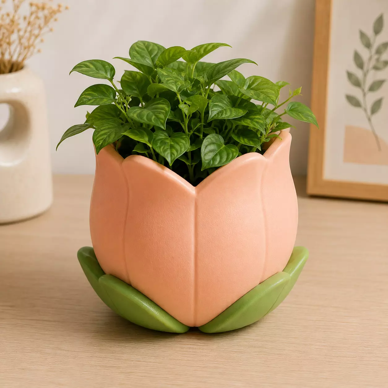 Tulip Flower Planter 3D Printable Plant Pot STL Model 3D print model