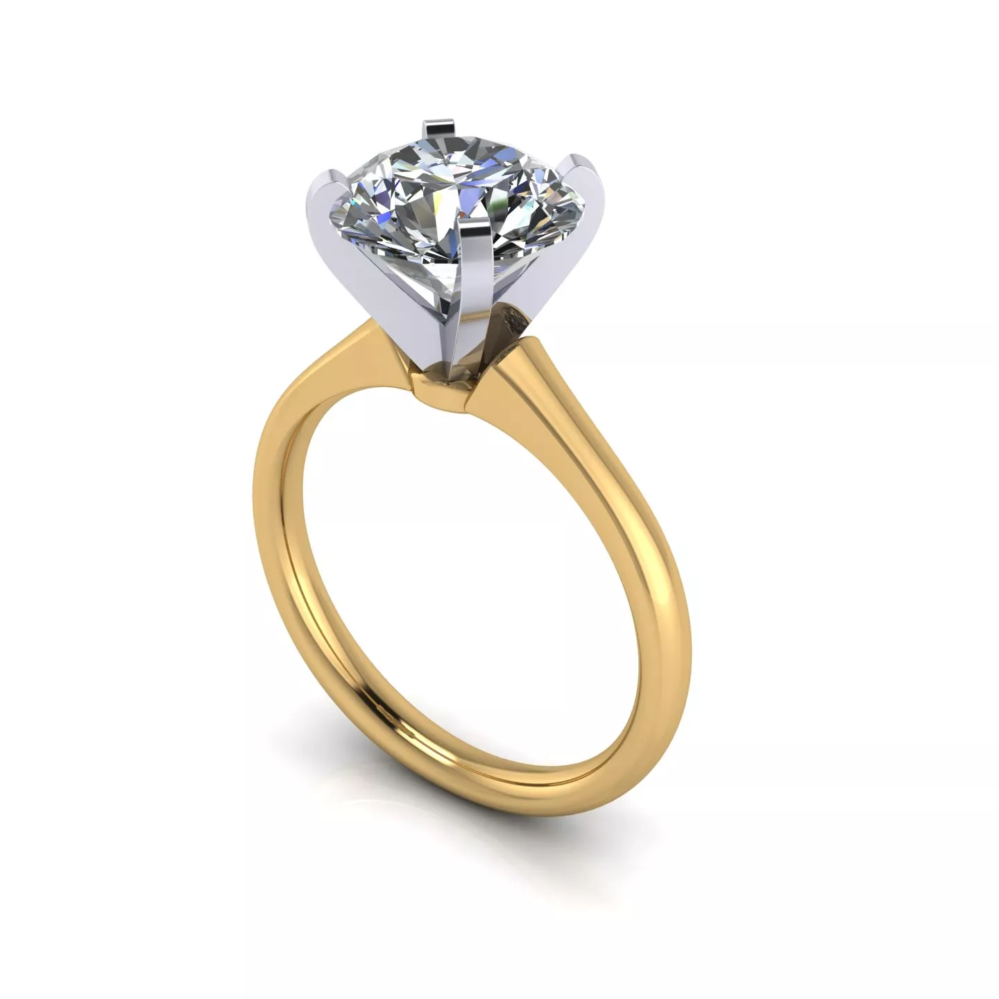 Solitaire Tiffany Wedding Ring 3D print model