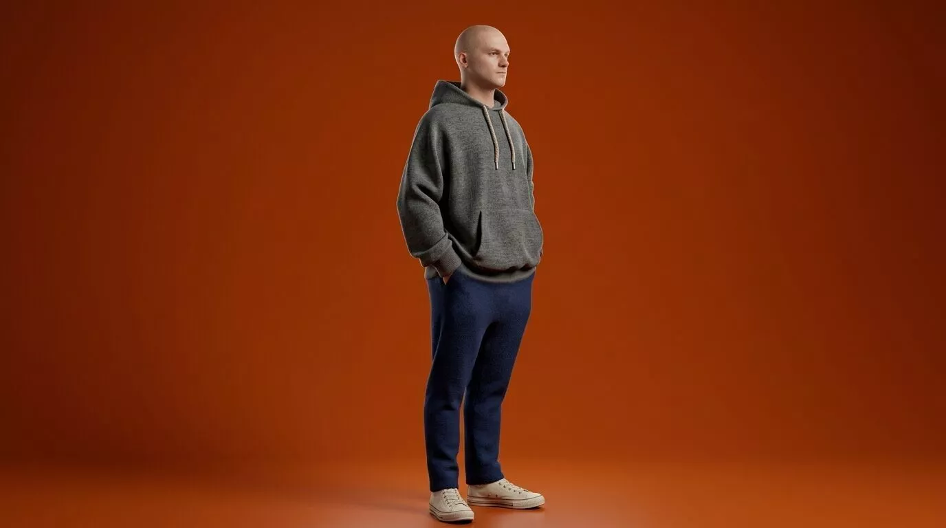 Man In Hoodie 3D Model 3D model