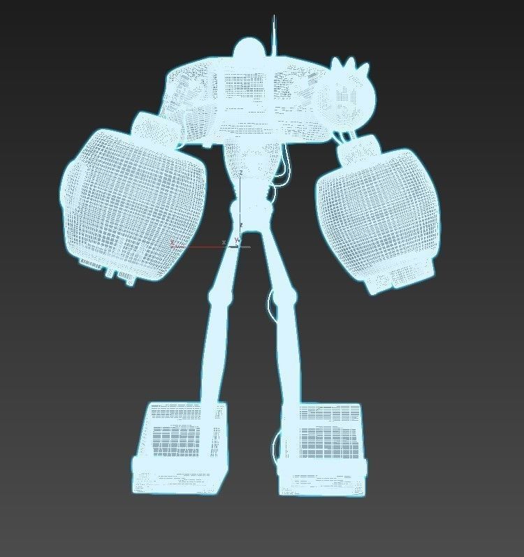 Robot Low-poly 3D model_3