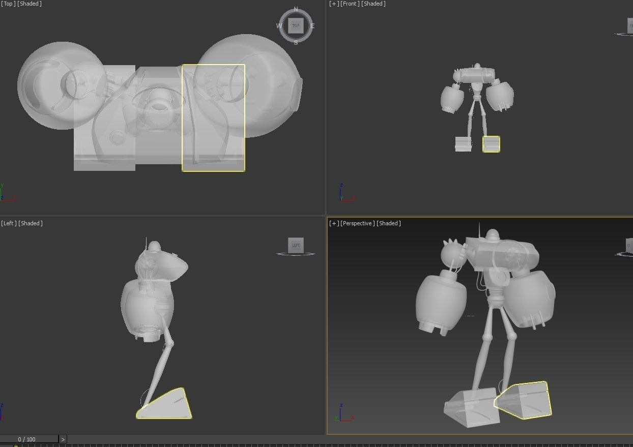 Robot Low-poly 3D model_4