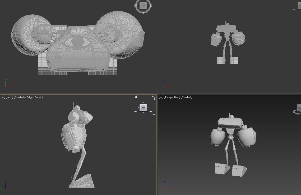 Robot Low-poly 3D model_5