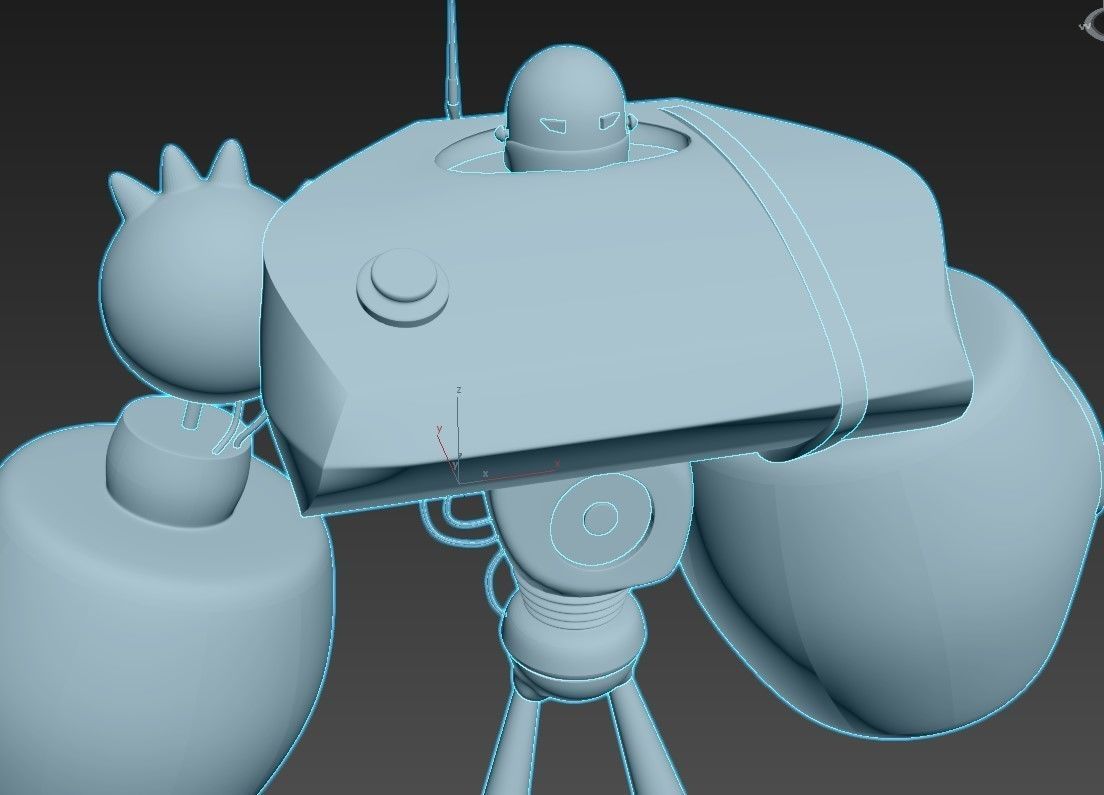 Robot Low-poly 3D model_1