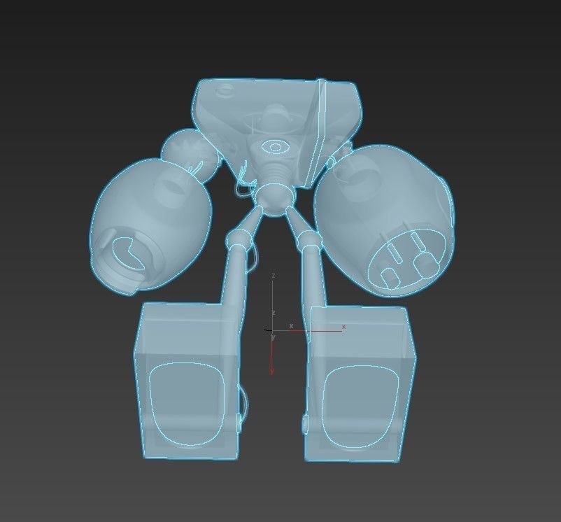 Robot Low-poly 3D model_2