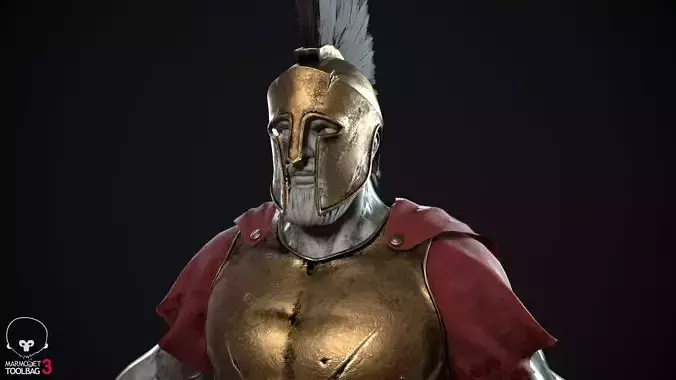 Greek spartan armor  Low-poly 3D model