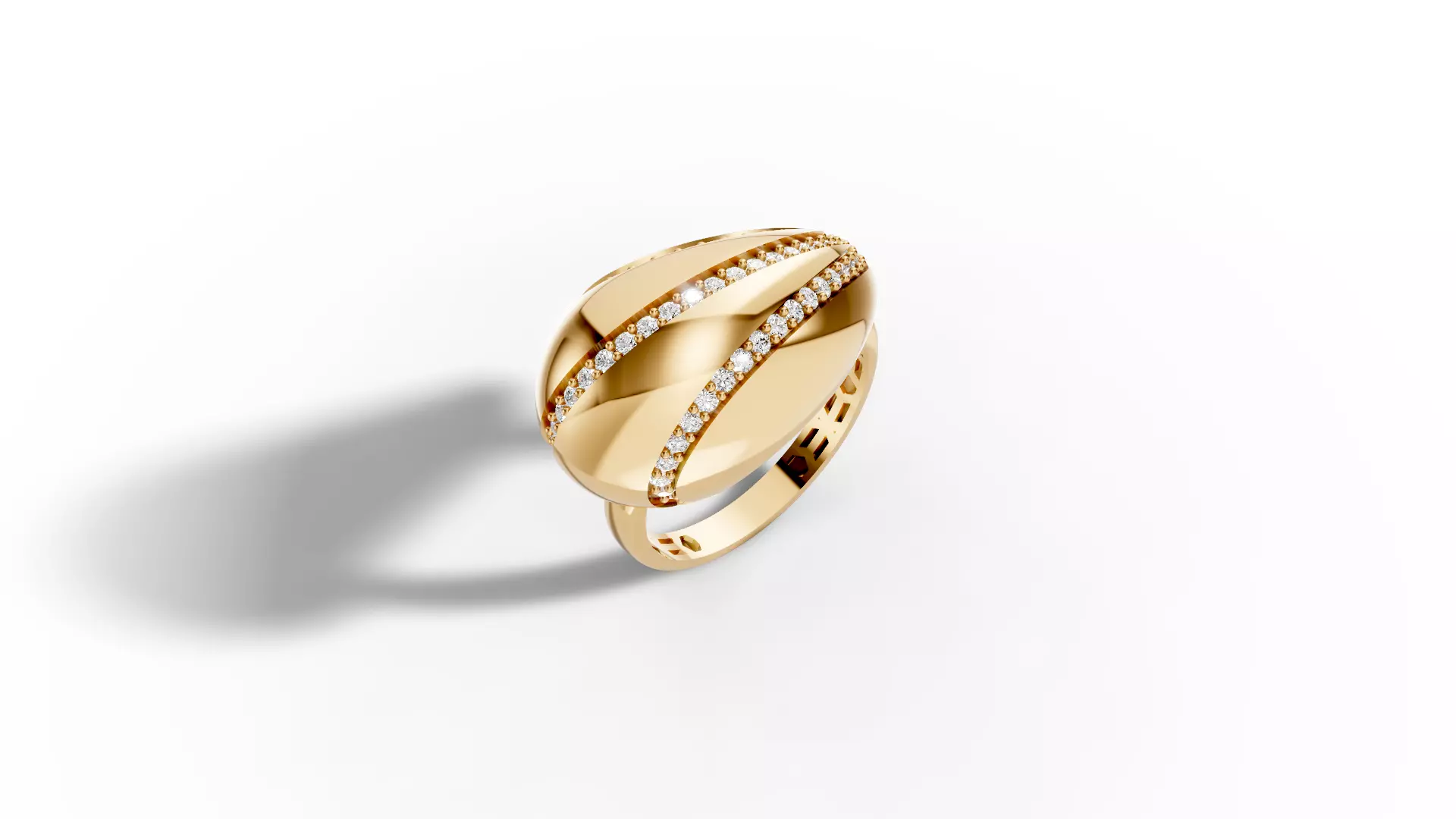Orbital Drop Leaf Ring - Luxury Collection 010 3D print model