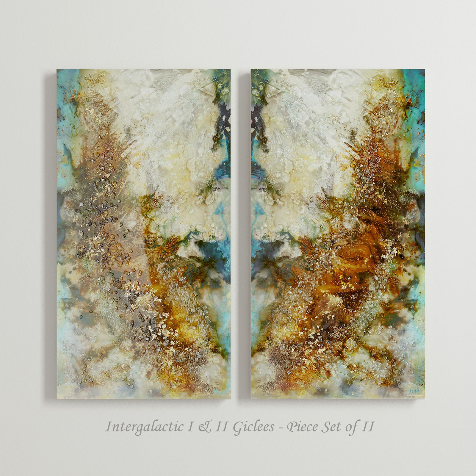 The collection of contemporary paintings set Low-poly 3D model_1