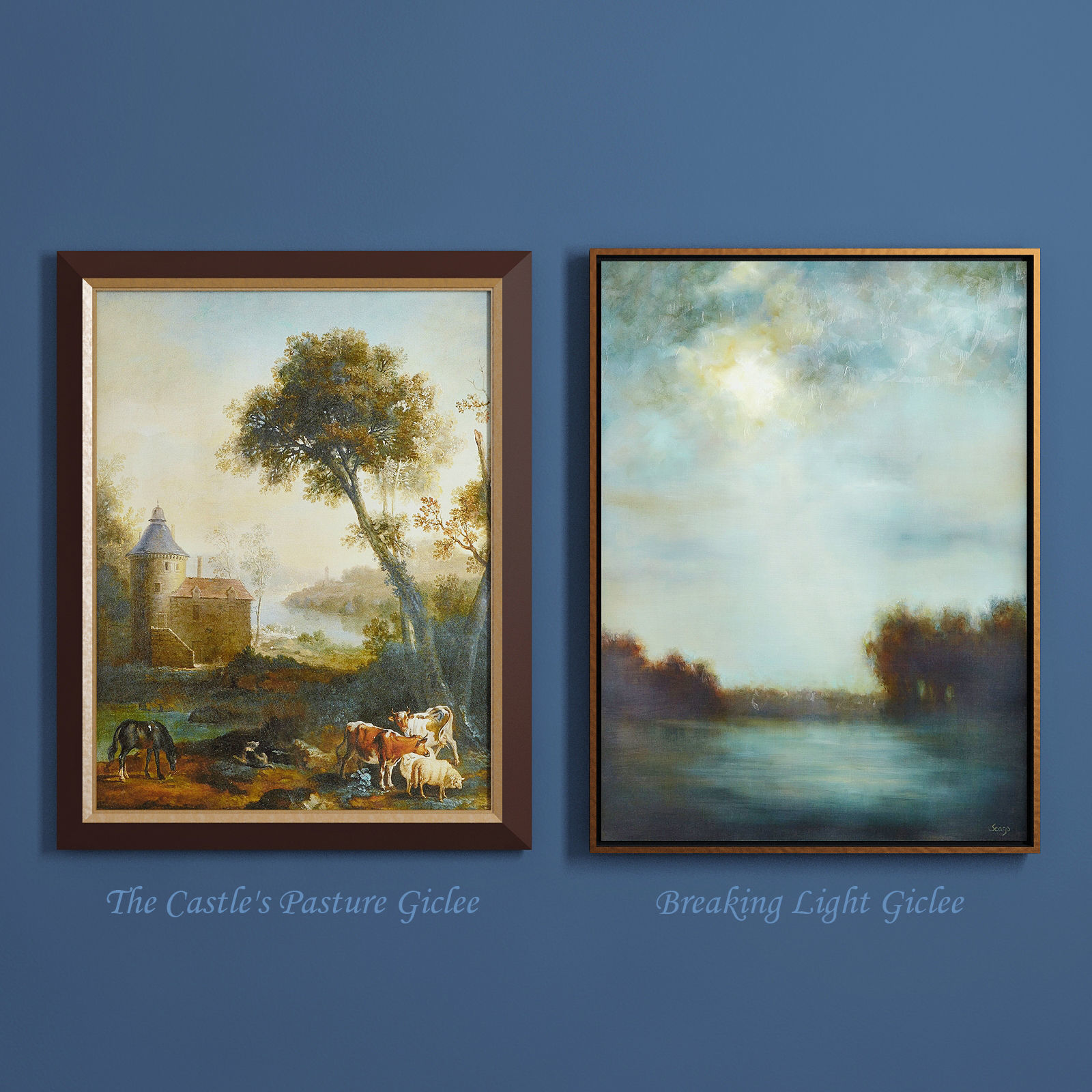 The collection of contemporary paintings set Low-poly 3D model_8
